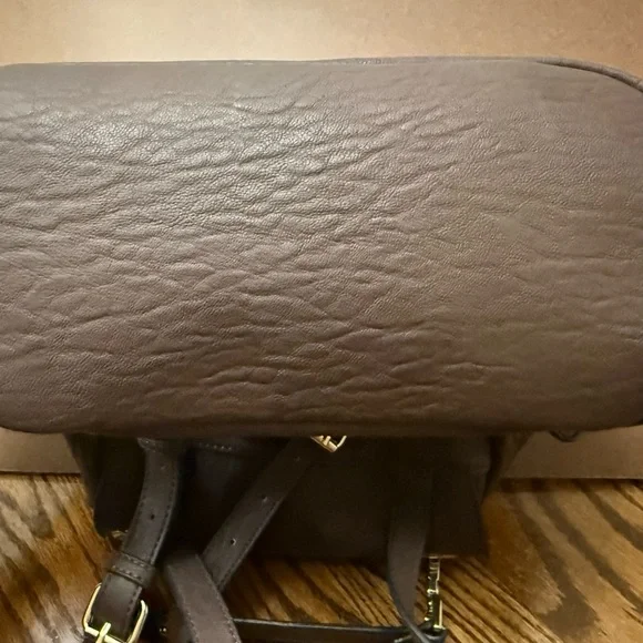 Calvin Klein Brown Faux Leather Backpack NWOT - Picture 6 of 9